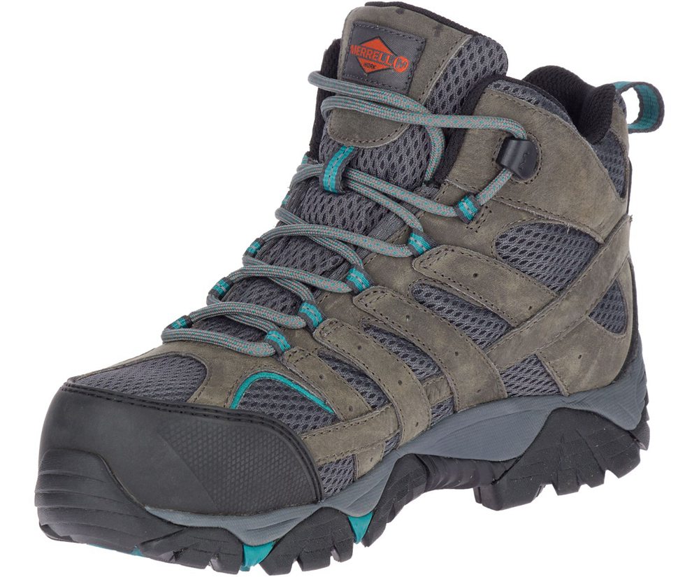 Botas Senhora - Merrell Moab Vertex Mid Waterproof Comp Toe Work - Marrom - ERP489673